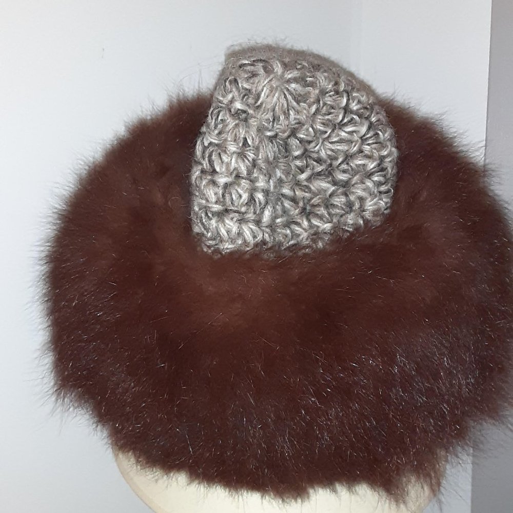 VINTAGE RED FOX HAT - Hand weave